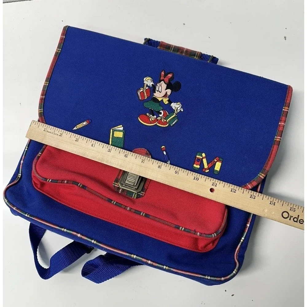 Vintage Minnie Mouse School Girl Square Disney Mini Kids Flip Top Backpack